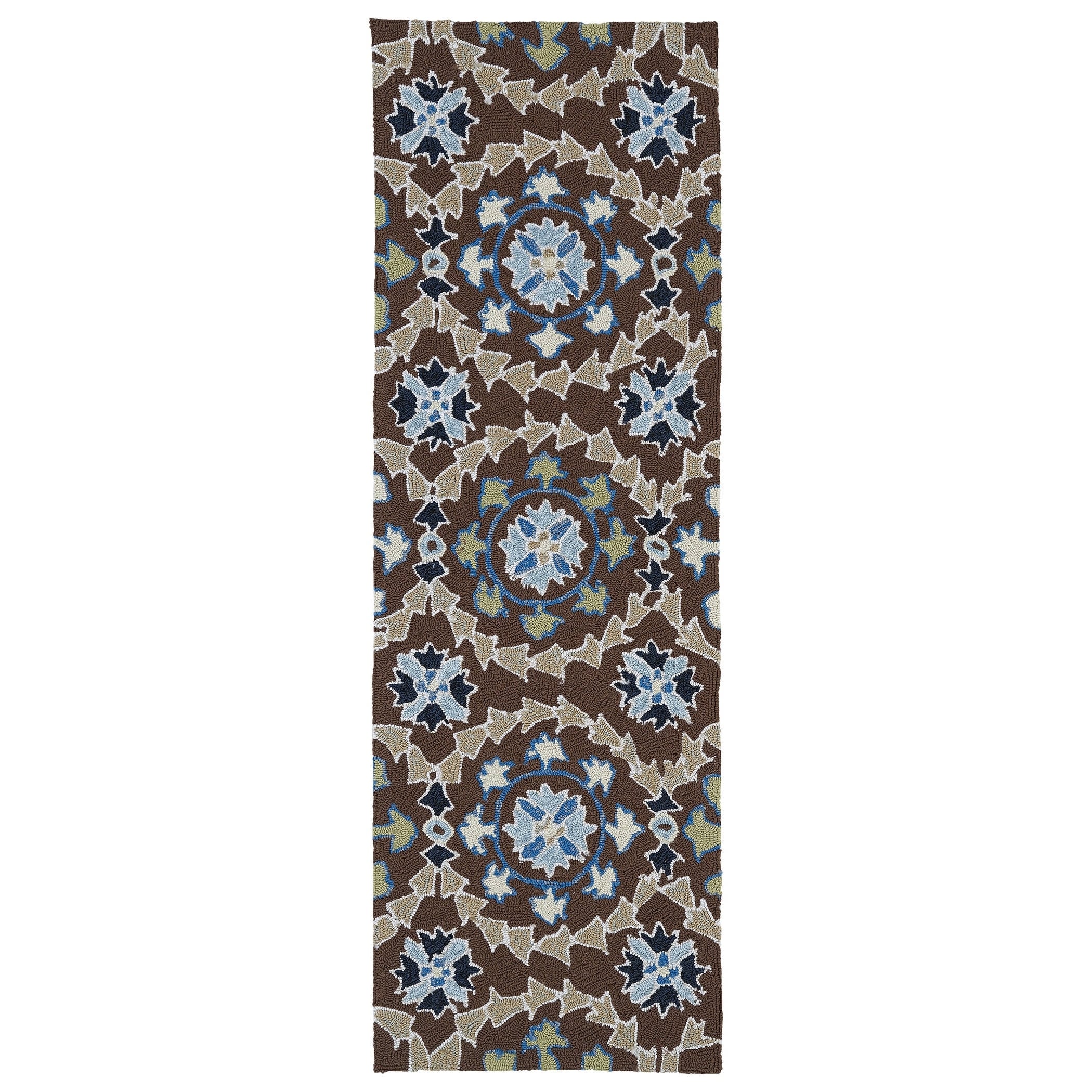 Indoor/outdoor Fiesta Brown Rug (2 X 6)