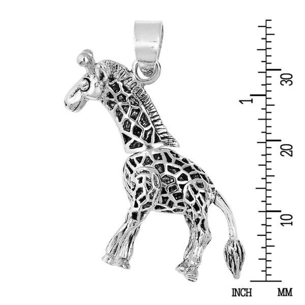 17/" /& 23/" 925 Sterling Silver LARGE ANIMAL GIRAFFE PENDANT NECKLACE *OFFER*