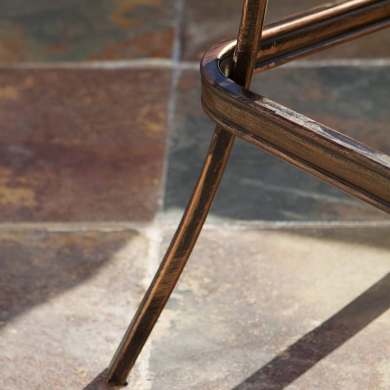 Sebastian Cast Aluminum Swivel Barstools (Set of 2) by Christopher Knight Home