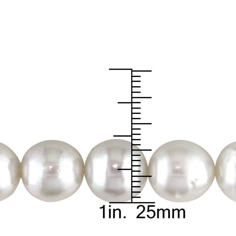 Miadora Signature Collection 14k Yellow Gold South Sea Pearl Necklace (8.5-10 mm)