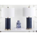 Safavieh Lighting 26-inch Navy Roxanne Table Lamp (Set of 2)
