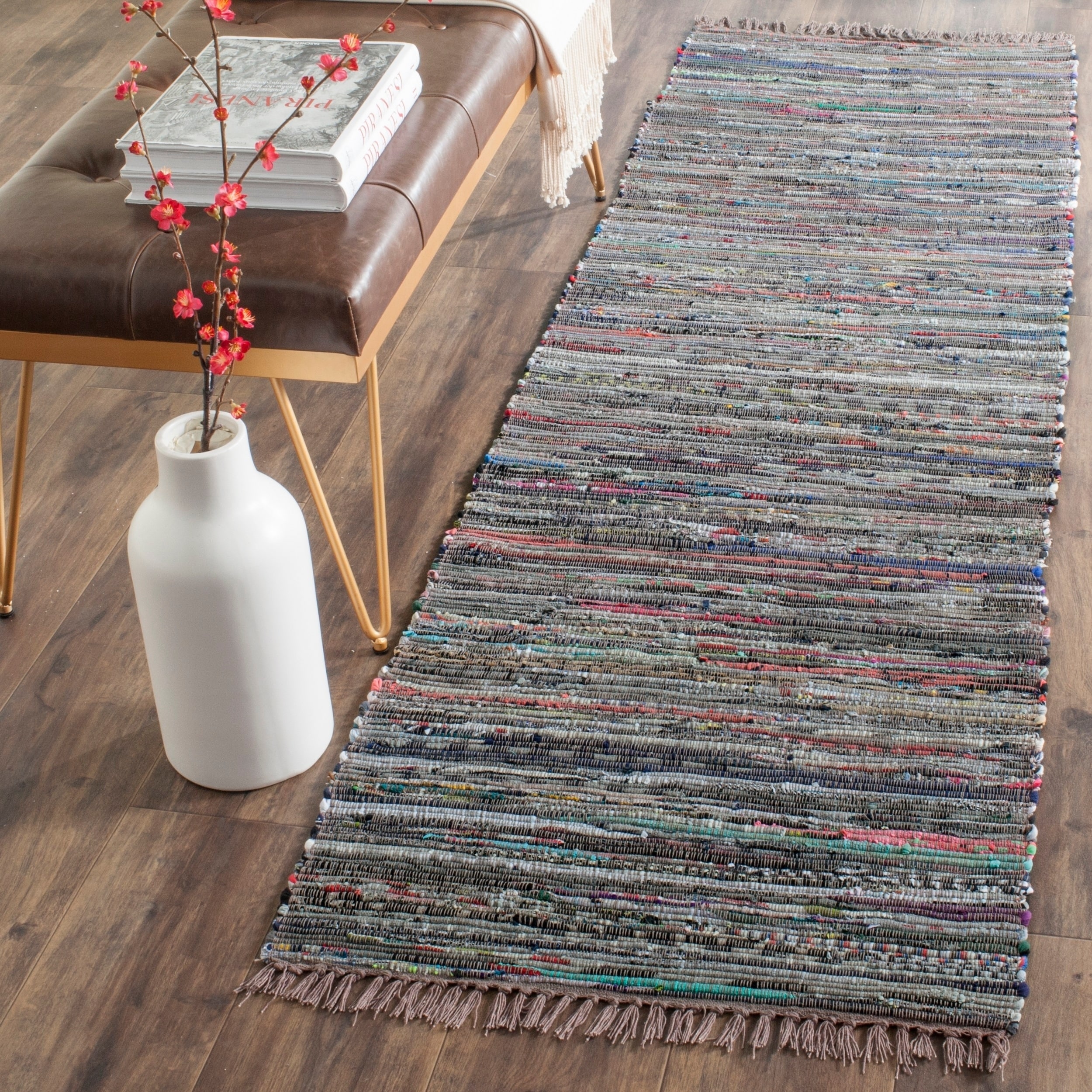 Safavieh Hand woven Rag Rug Rust Cotton Rug (23 X 5)