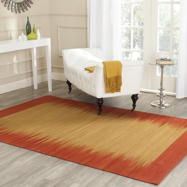 Safavieh Hand-knotted Kilim Rust Wool Rug (8' x 10')