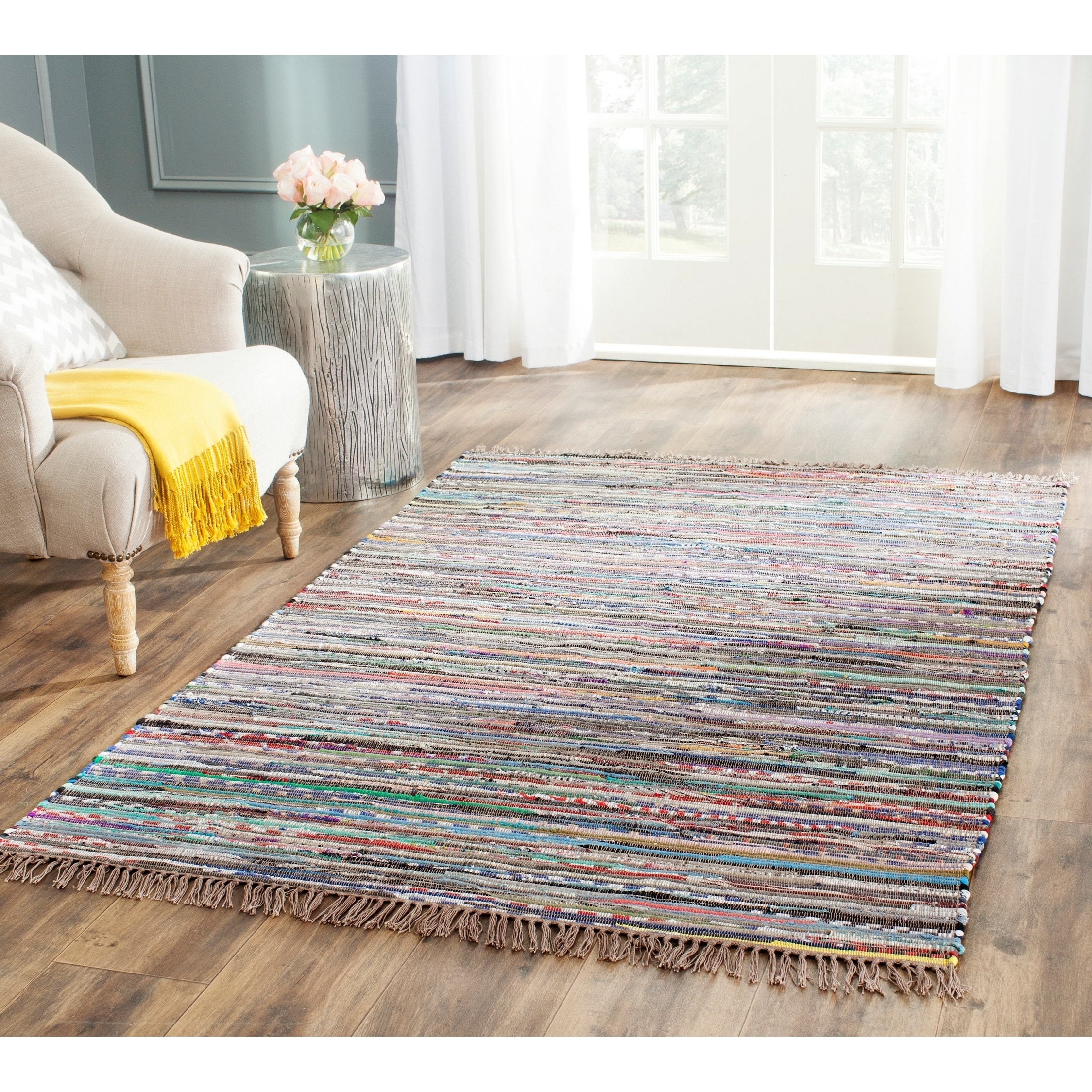 Shop Safavieh Handwoven Rag Rug Rust Cotton Rug 4' x 6' On Sale