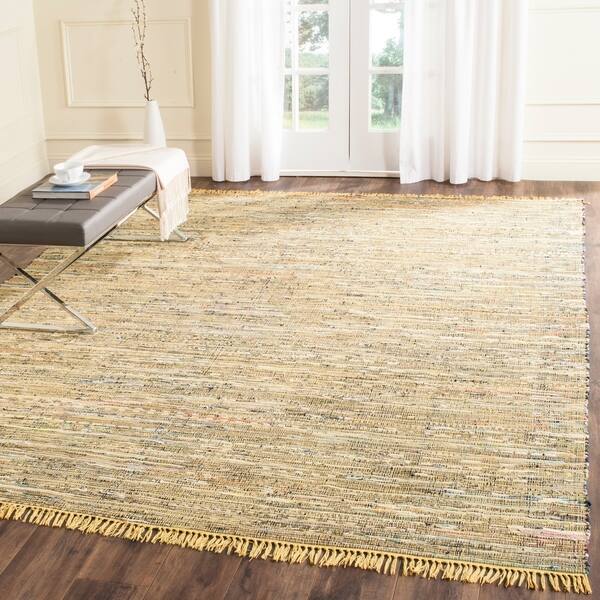 Safavieh Hand-woven Rag Rug Yellow Cotton Rug - 9' x 12'