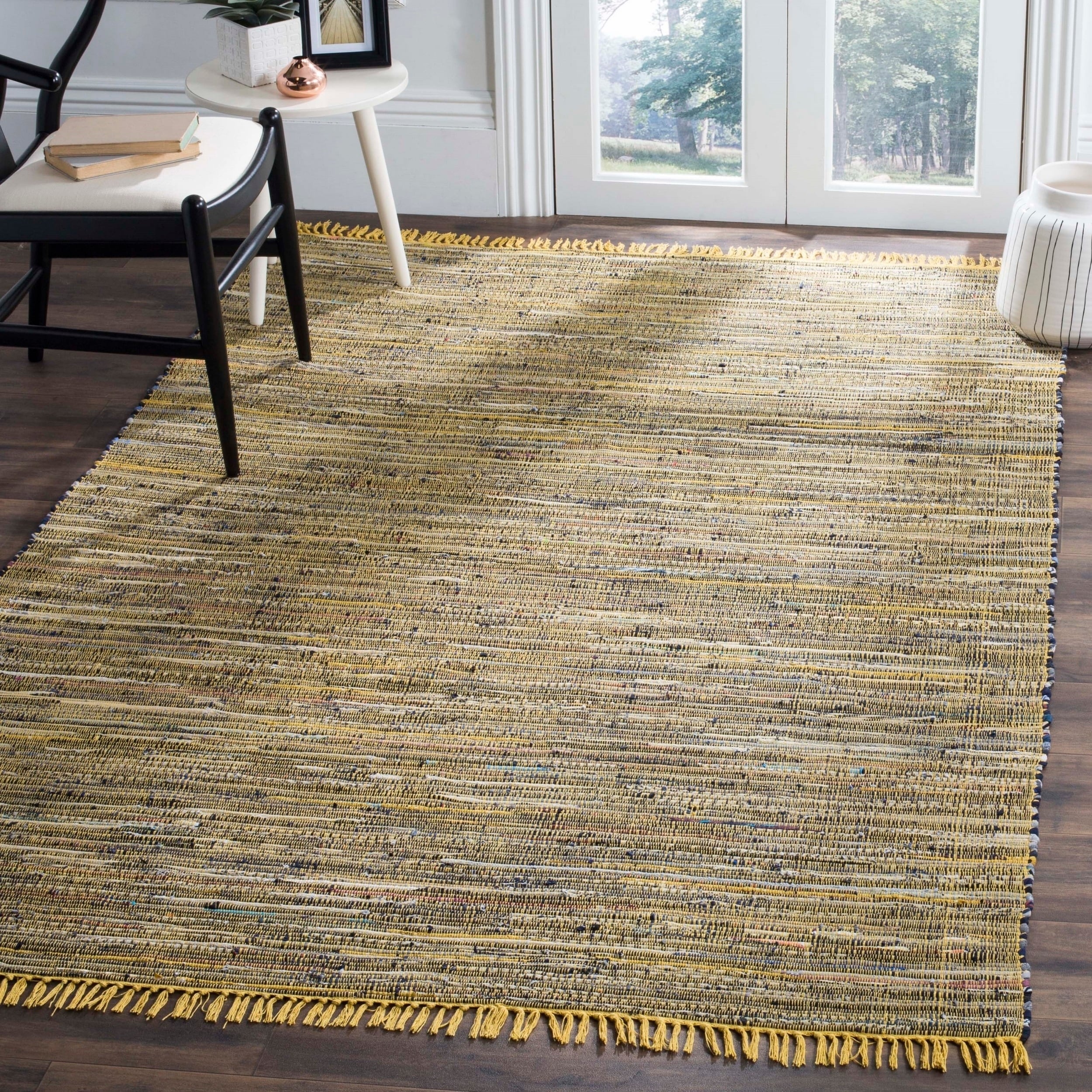 Safavieh Hand woven Rag Rug Yellow Cotton Rug (5 X 8)