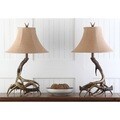 Safavieh Lighting 25-inch Sundance Faux Antler Brown Table Lamp (Set of 2)
