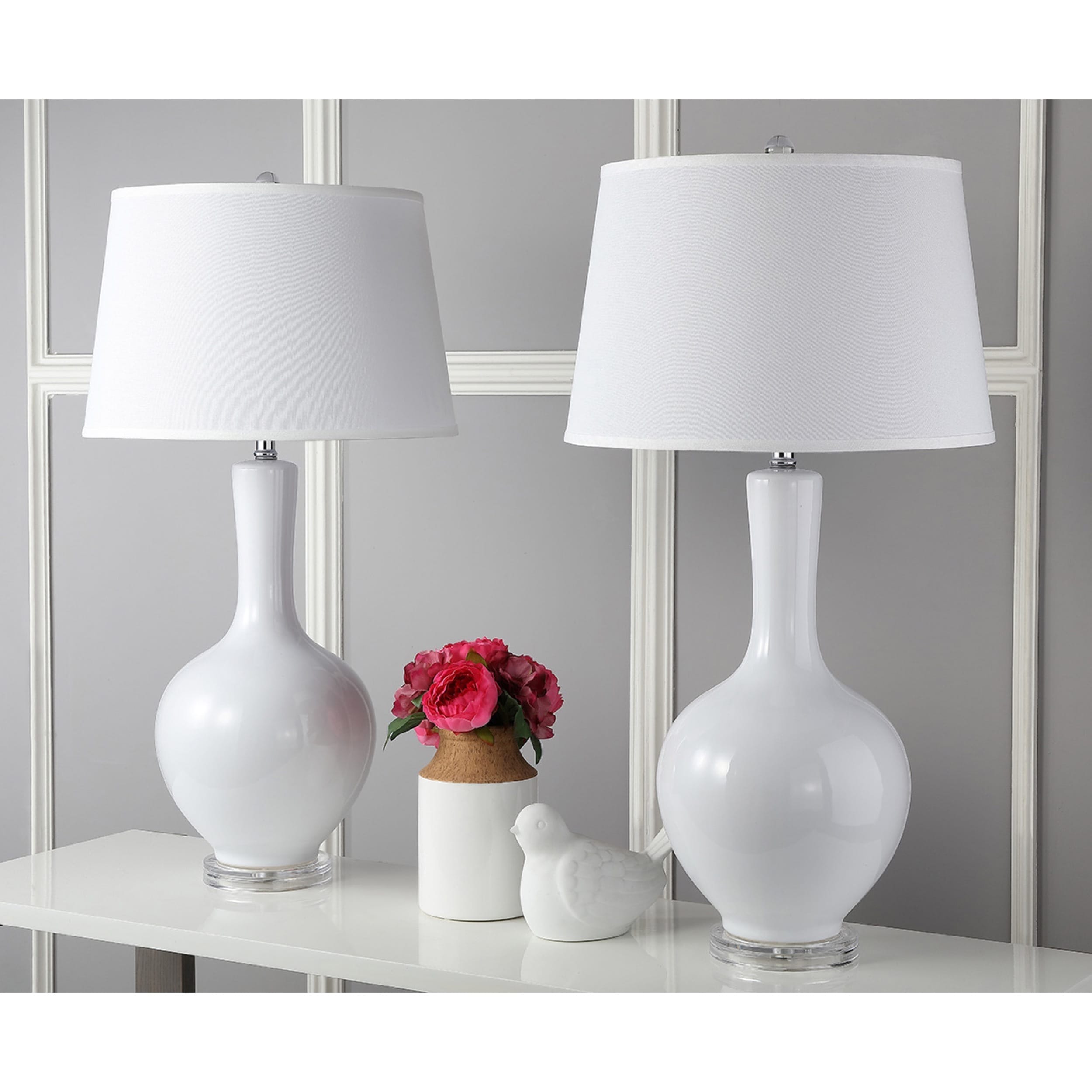 Safavieh Indoor 1 light White Blanche Gourd Lamp (set Of 2)