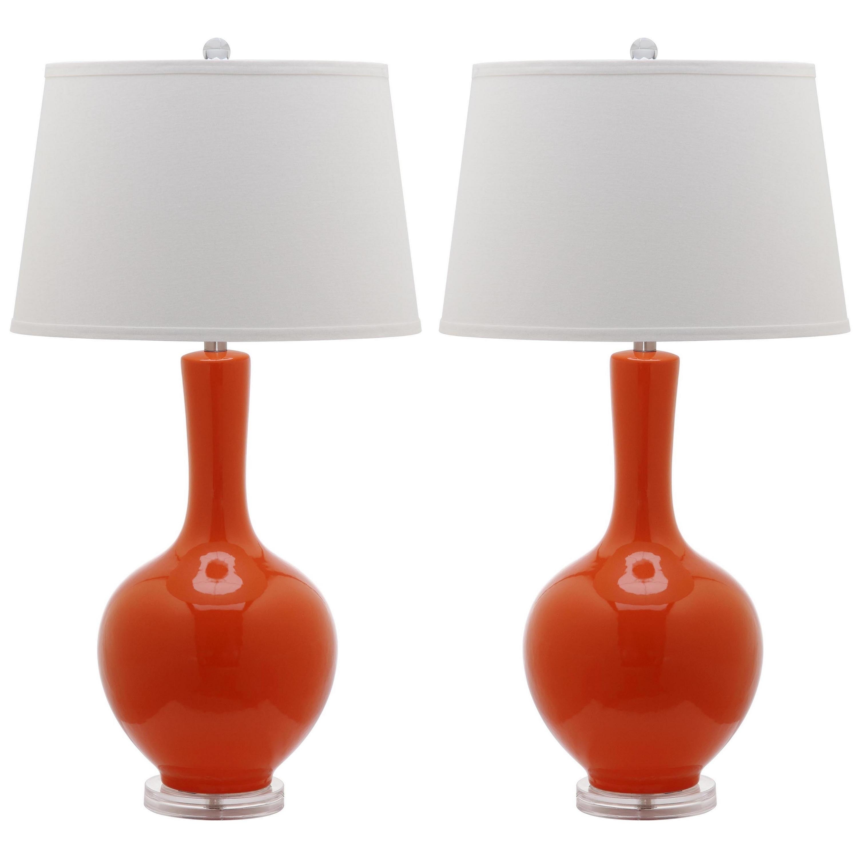 Safavieh Indoor 1 light Orange Blanche Gourd Lamp (set Of 2)