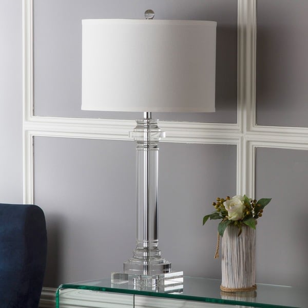 Safavieh Lighting Crystal Nina Crystal Column 30-inch Lamp