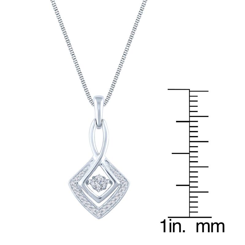 Auriya 14k White Gold 1/3ct TDW Princess-cut Dancing Stone Diamond Necklace