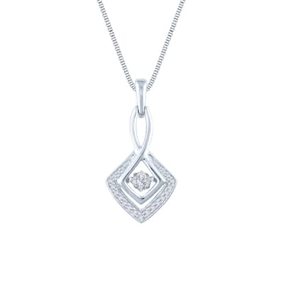 Auriya 14k White Gold 1/3ct TDW Princess-cut Dancing Stone Diamond Necklace
