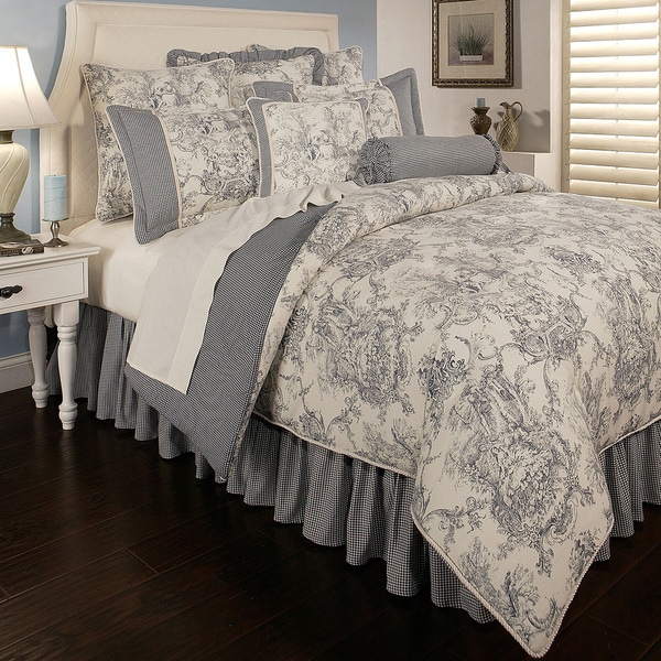 Sherry Kline Country Toile Blue 6-piece Luxury Comforter 