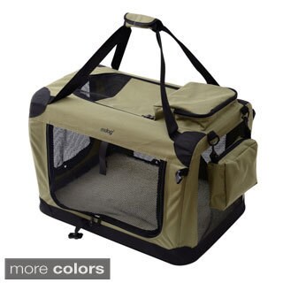 Soft Pet Crate with Carrier Strap 