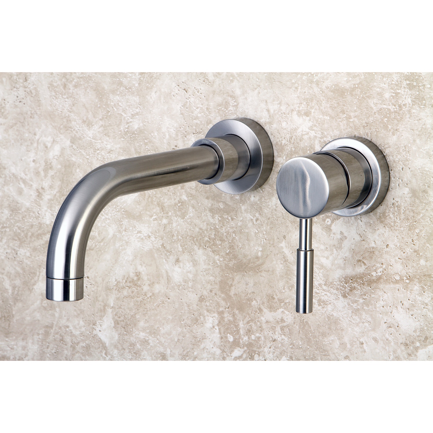 Wall Mount Satin Nickel Vessel Bathroom Faucet