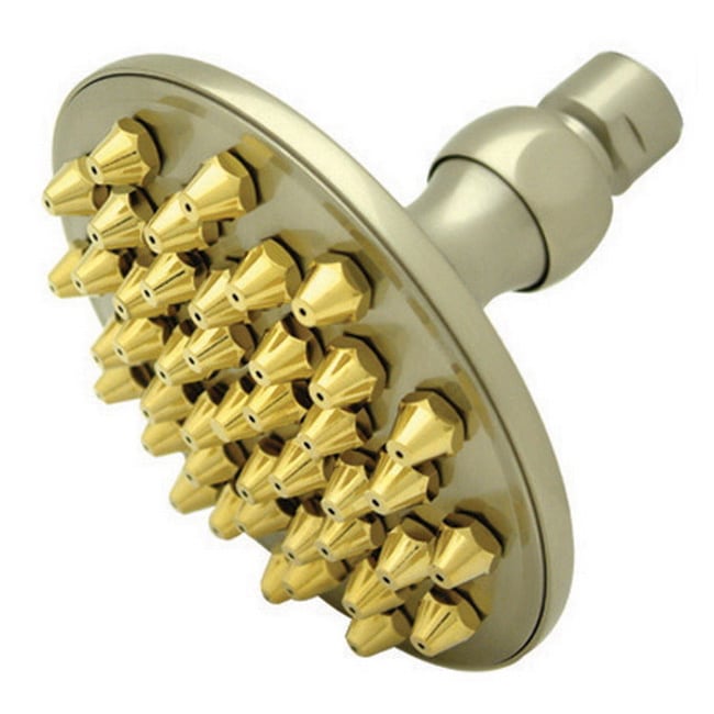 Satin Nickel/polished Brass 5 inch Full spray Shower Head