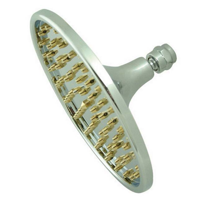 Rainfall Chrome and Polished Brass 8-inch Shower Head - Gold
