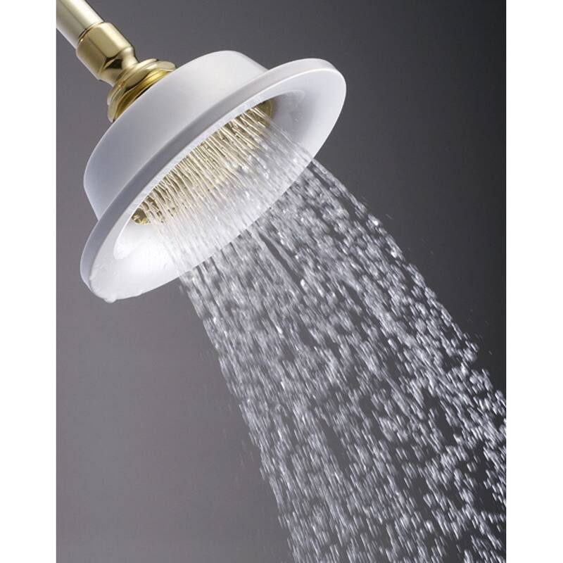 Victorian Sunflower Polished Brass Shower Head