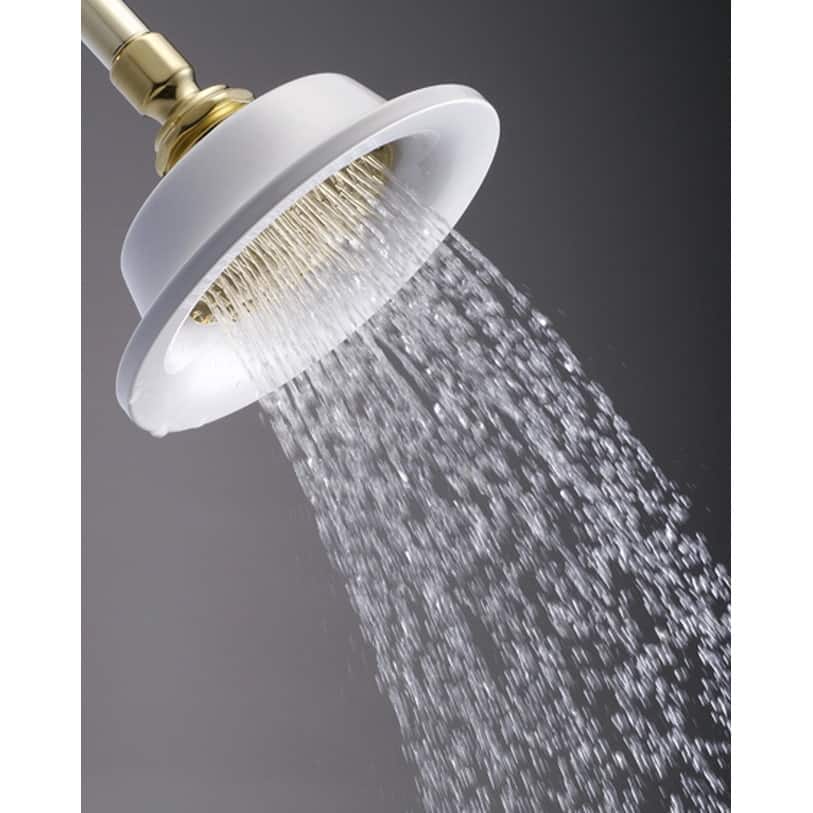 Victorian Sunflower Polished Brass Shower Head