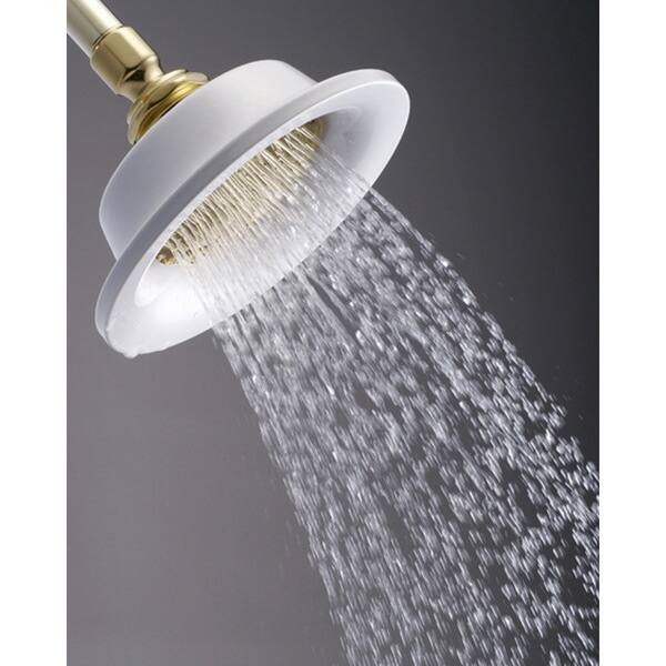 Victorian Sunflower Polished Brass Shower Head