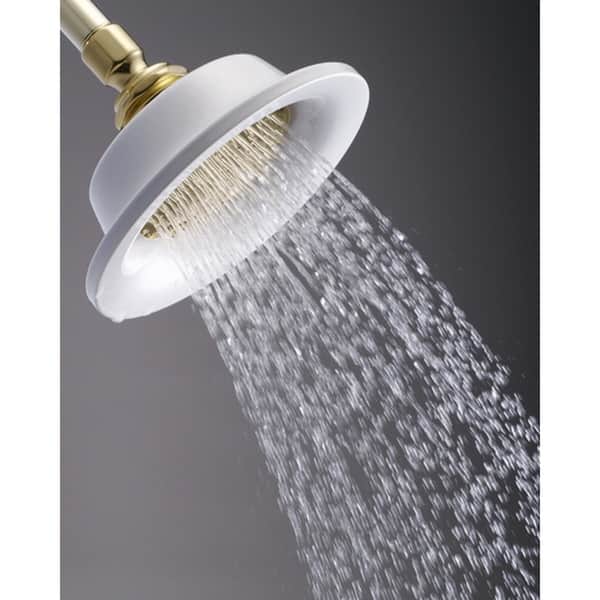 Victorian Sunflower Polished Brass Shower Head