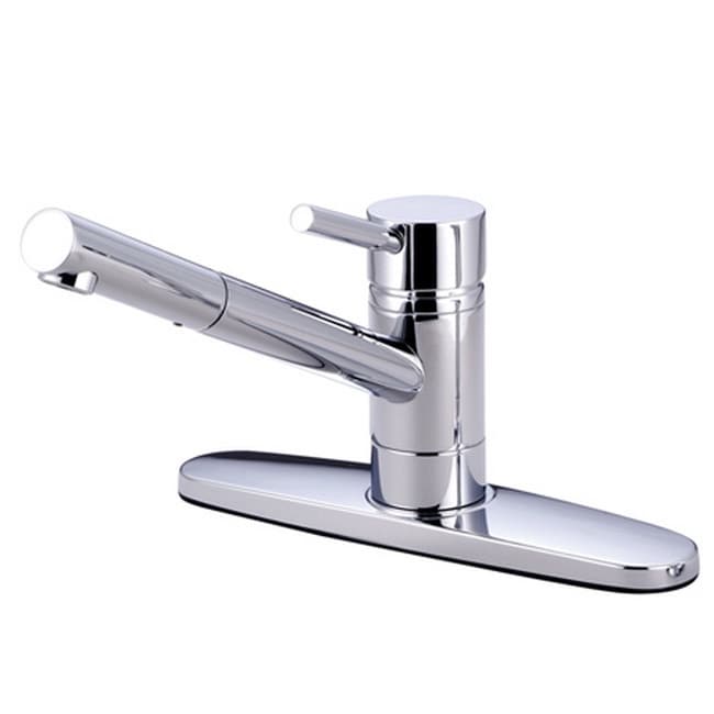 Polished Chrome Single Handle 8 inch Centerset Kitchen Faucet