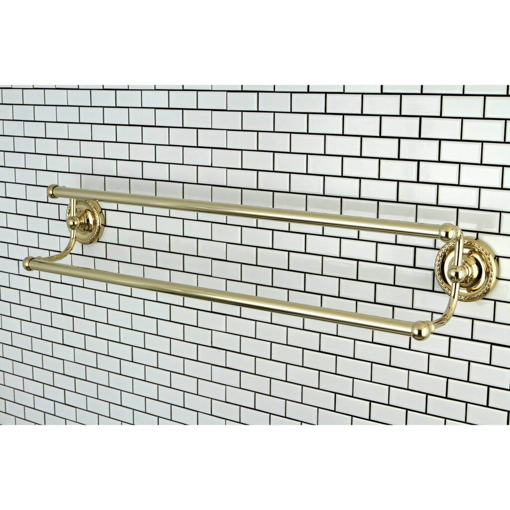 Polished Brass 24-inch Double Towel Bar