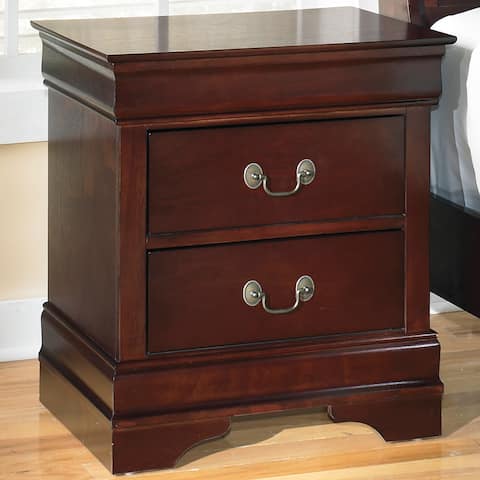 Alisdair Two Drawer Dark Brown Nightstand