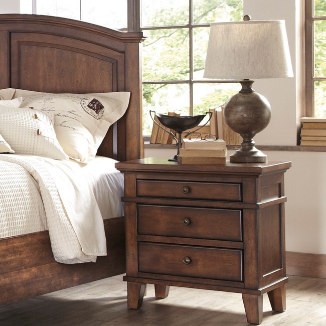Signature Design By Ashley Burkesville Burnished Brown 3 Drawer Nightstand