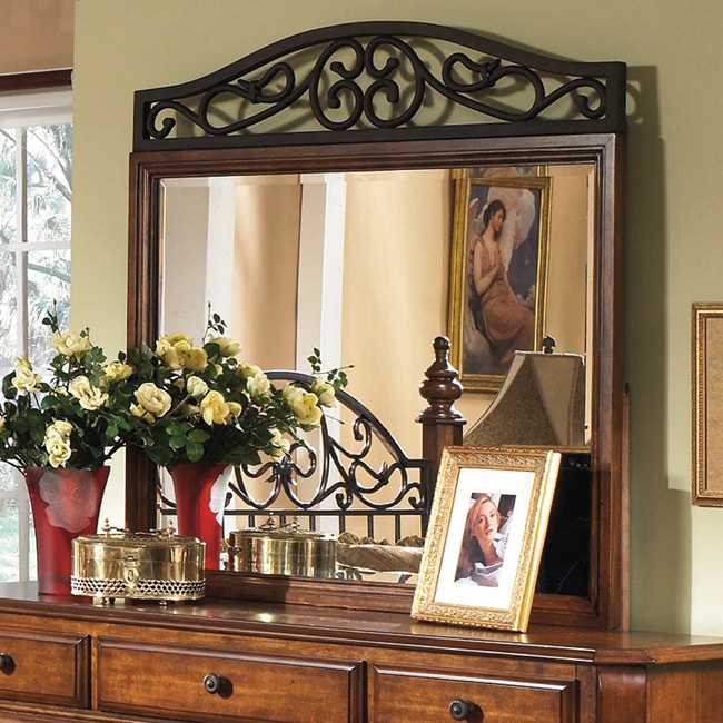 Wyatt Cherry Wood Bedroom Mirror