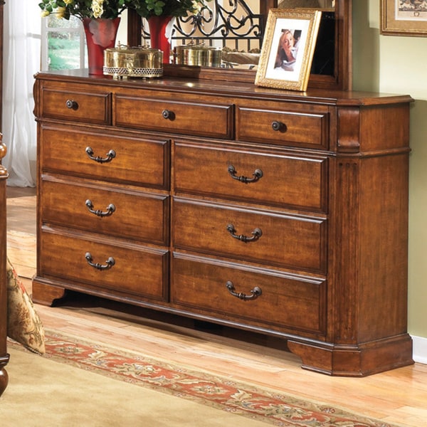 Shop Signature Design by Ashley Wyatt Cherry Wood 9-drawer Dresser ...