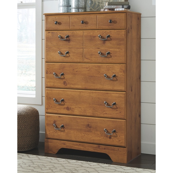 Signature Design by Ashley Bittersweet Five Drawer Pine Wood Chest