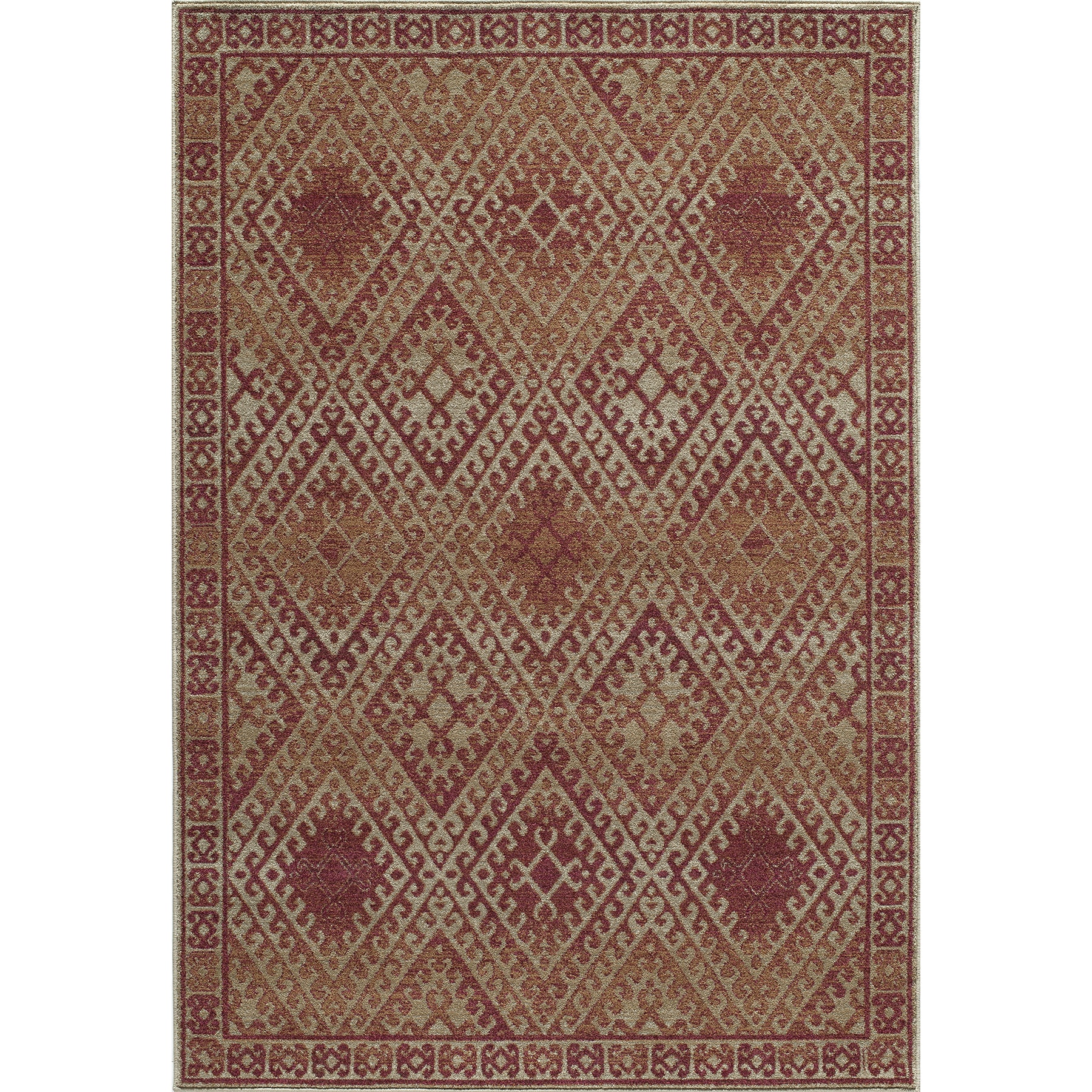 Artemis 4 Red Geometric Area Rug (53 X 76)