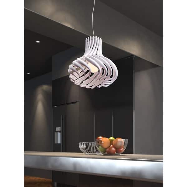 Shop Tsunami Single Light White Ceiling Lamp Free Shipping Today