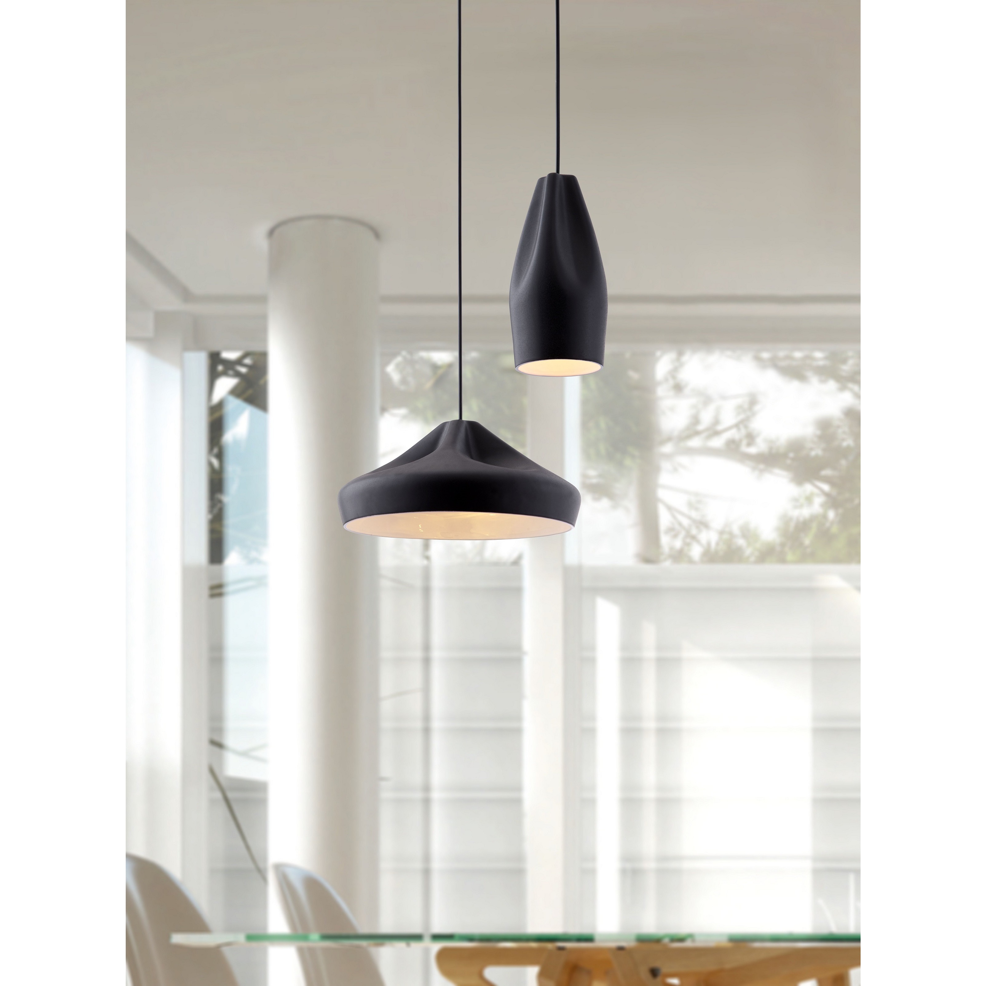 Subtropical Single light Black Ceiling Lamp