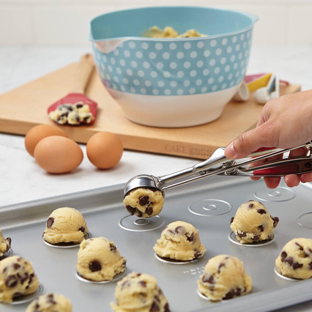 Cake Boss Stainless Steel Tools and Gadgets 2-Tablespoon Mechanical Cookie Scoop