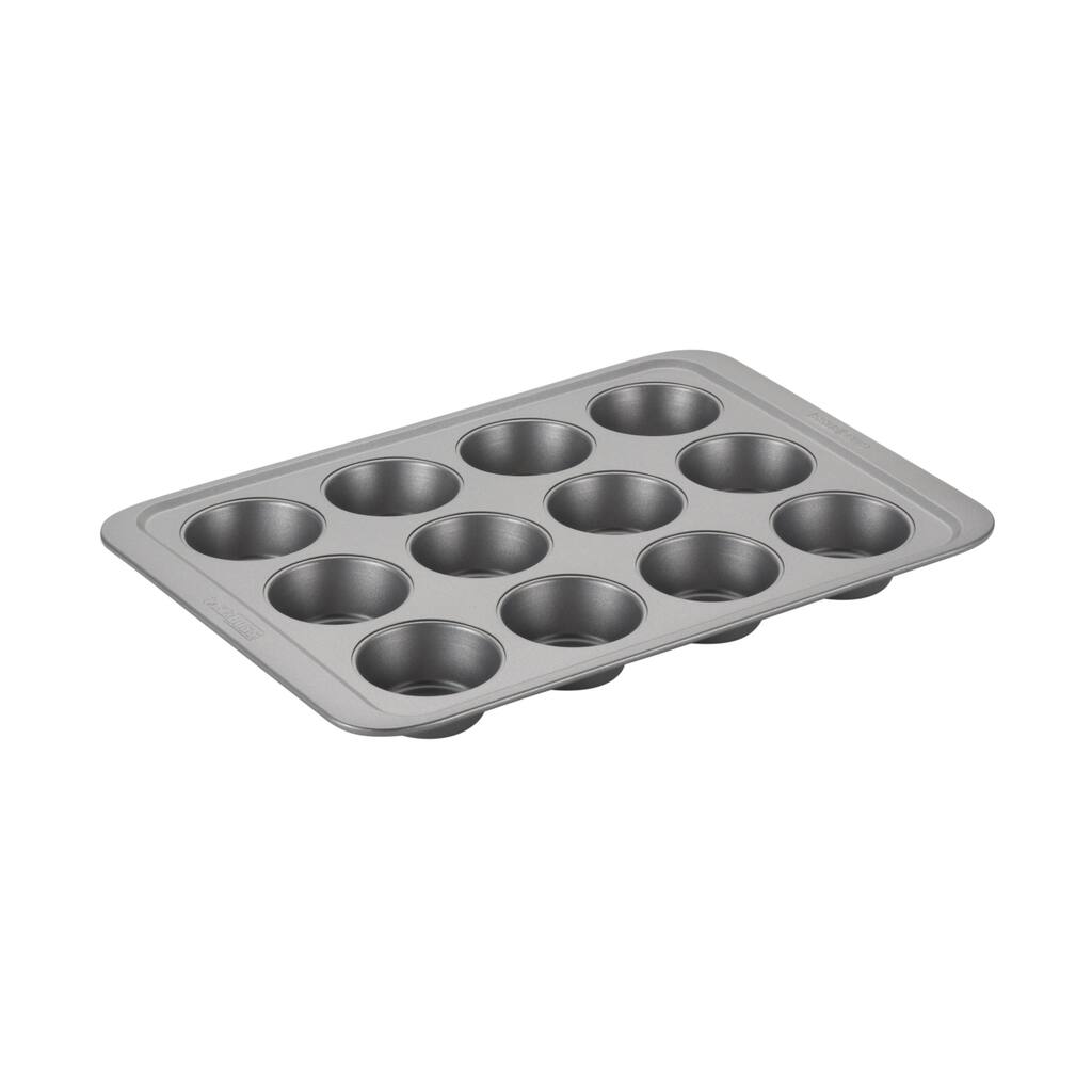 Cake Boss Basics Nonstick Bakeware 12-cup Grey Muffin Pan