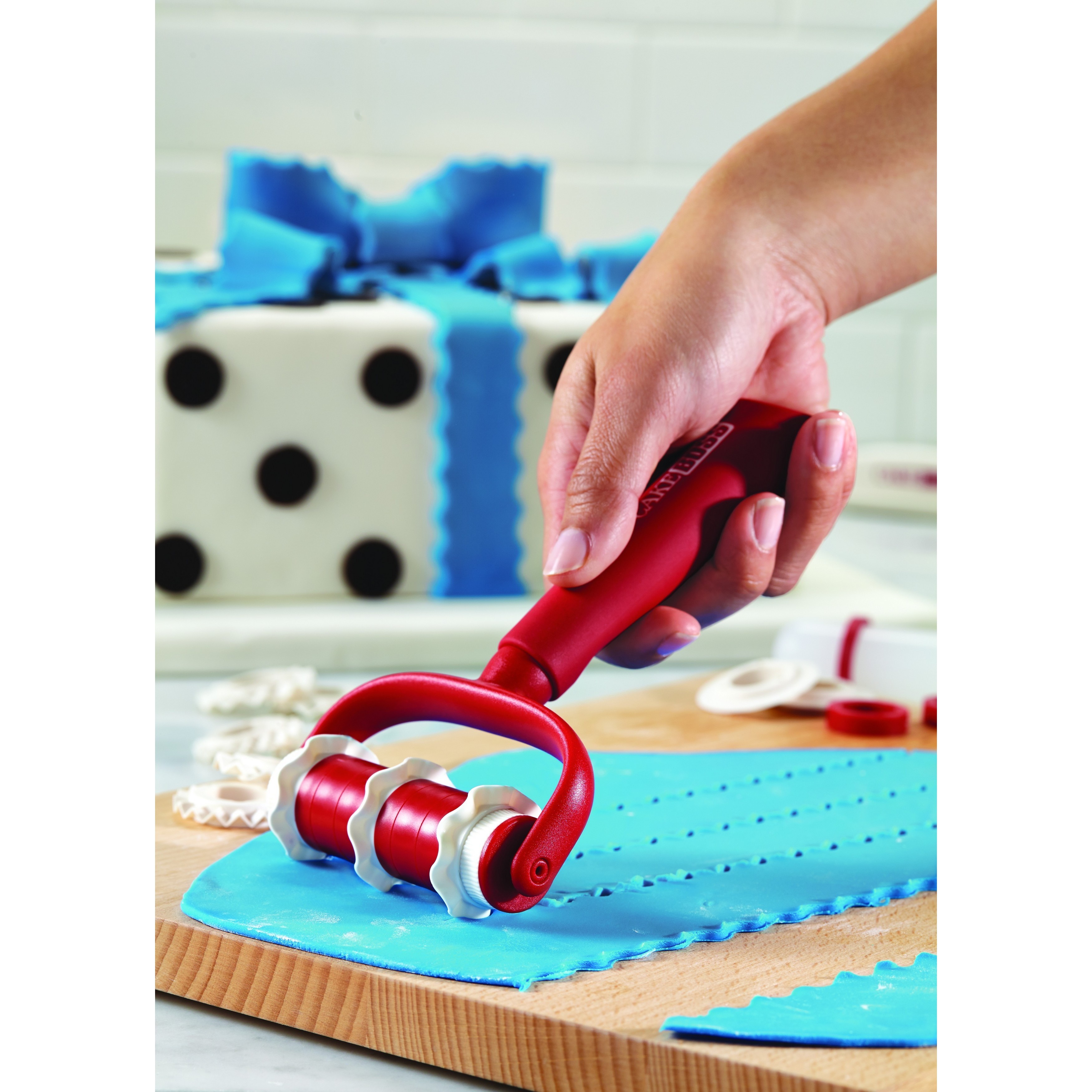 Cake Boss Decorating Tools Red Plastic Fondant Ribbon Cutter - Bed Bath &  Beyond - 9045443