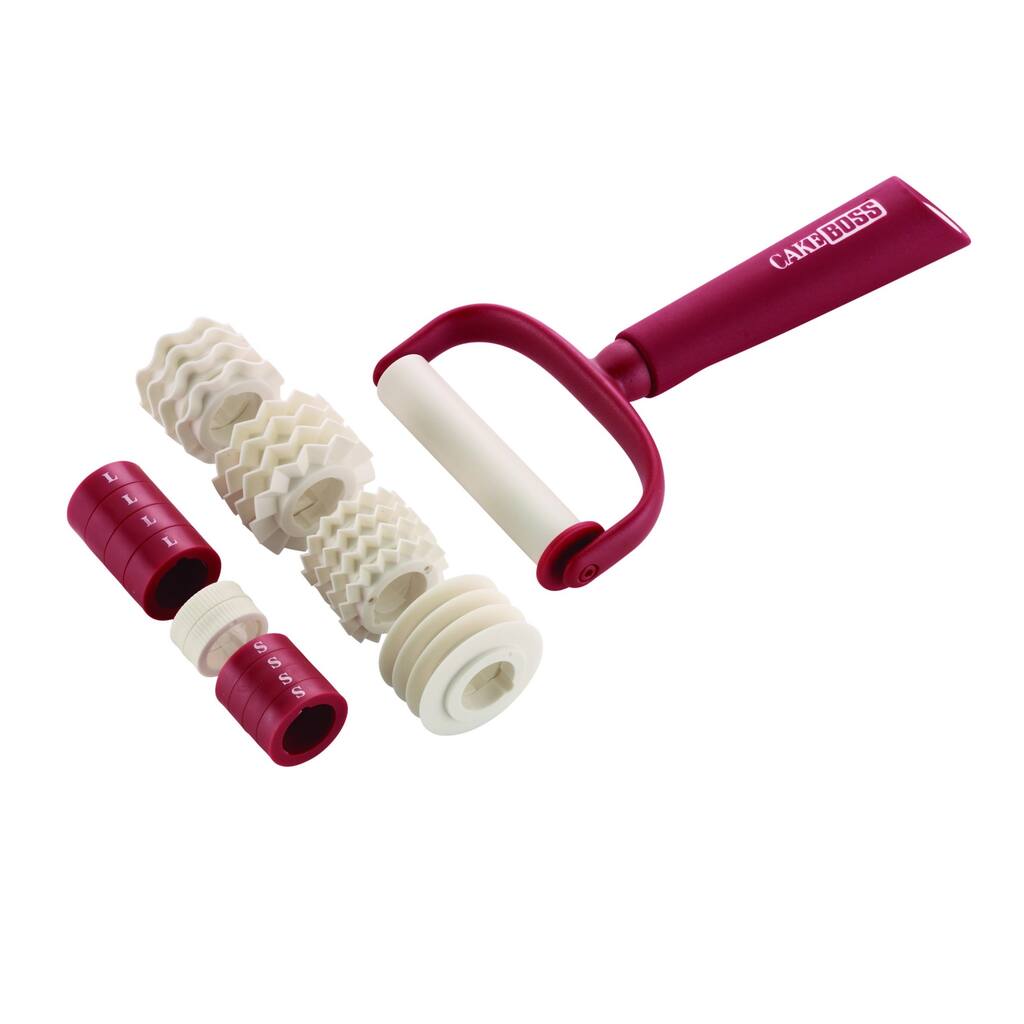 Cake Boss Decorating Tools Red Plastic Fondant Ribbon Cutter