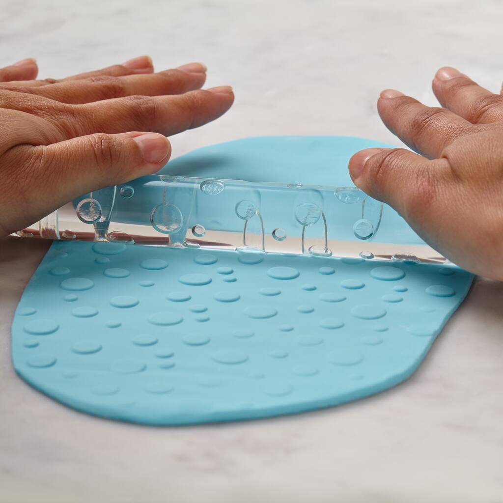 Cake Boss Decorating Tools 13" Acrylic Fondant Rolling Pin with Dot Pattern