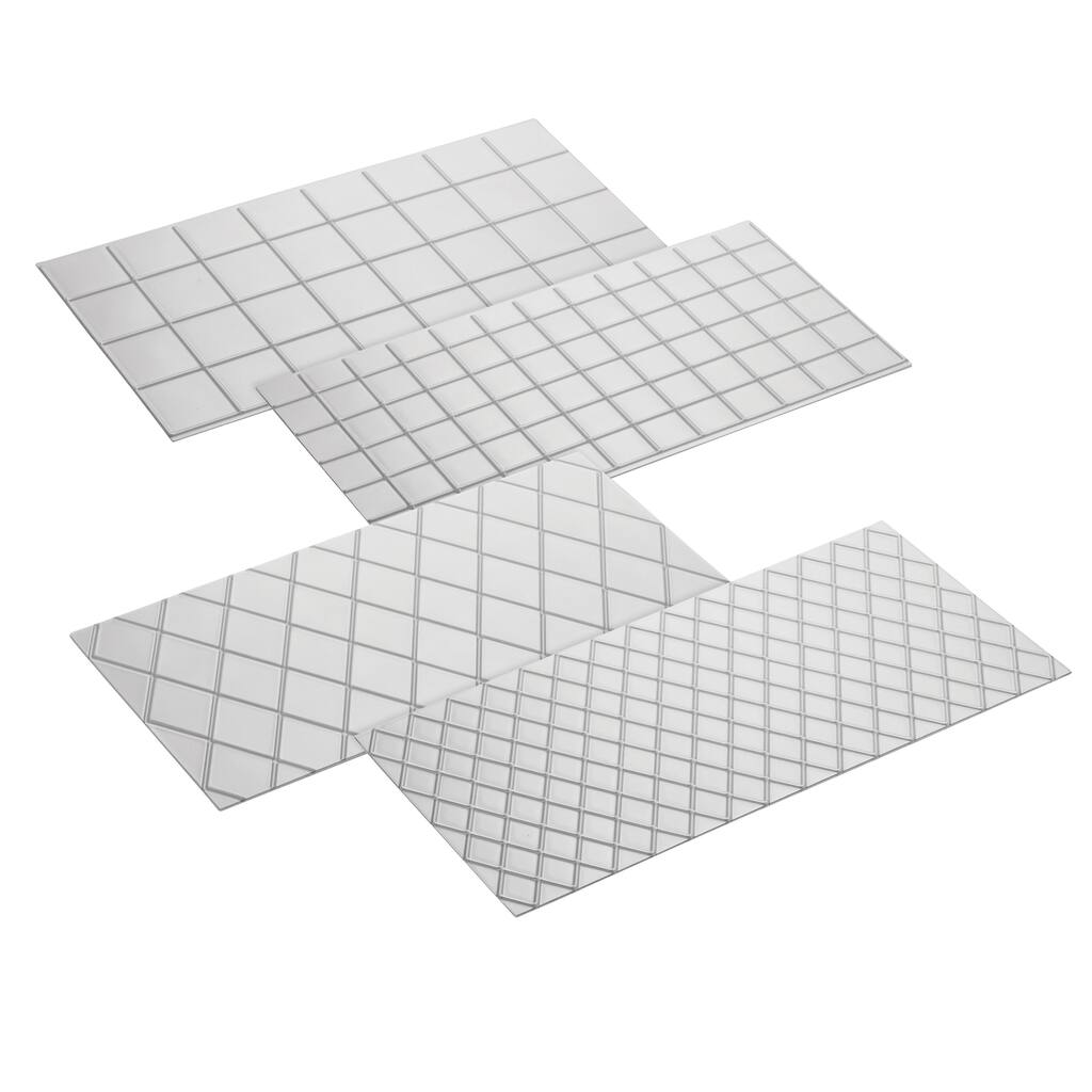 Cake Boss Decorating Tools 4-piece Clear Quilted Fondant Imprint Mat Set