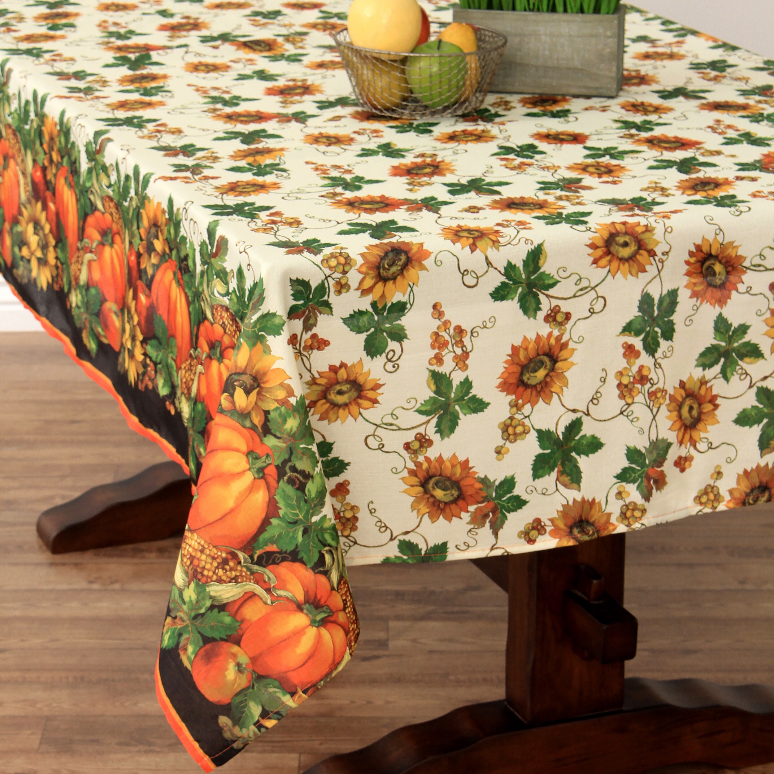 Thanksgiving Harvest Textured Tablecloth - Overstock Shopping - Great ...