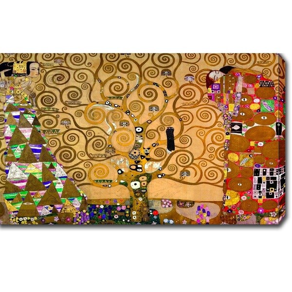 Gustav Klimt 'The Tree of Life, Stoclet Frieze' Oil on Canvas Art