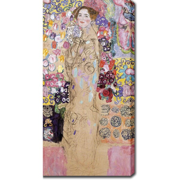 Gustav Klimt 'Portrait of Maria Munk' Oil on Canvas Art - Multi