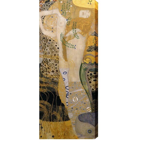 Gustav Klimt 'Water Snakes I' Oil on Canvas Art