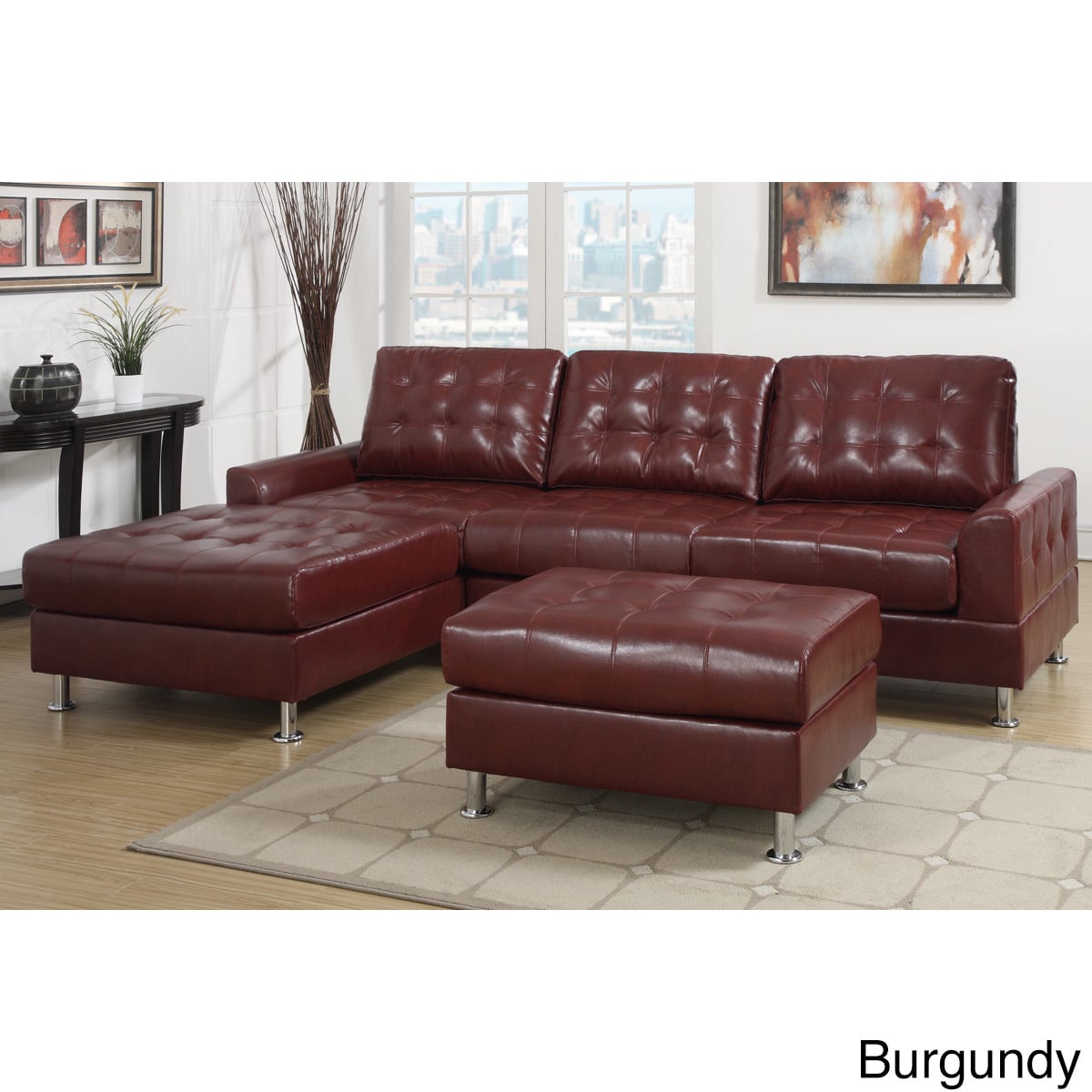 Serres Classic 2 piece Sectional Sofa With Ottoman