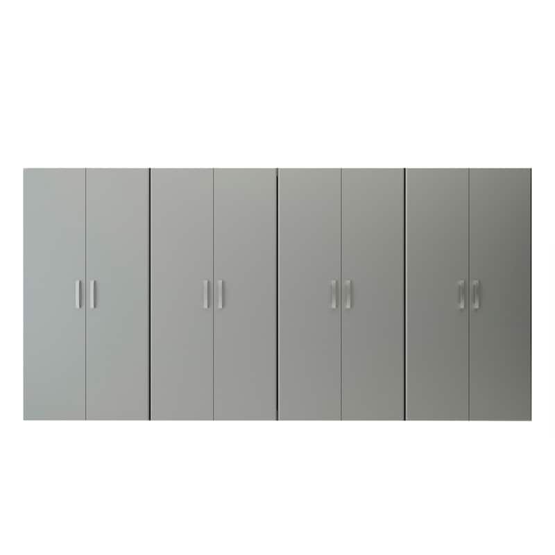 Flow Wall 6pc PVC Indoor Jumbo Cabinet Storage Center - Silver