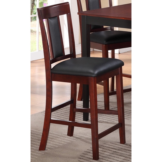Two tone Cherry/ Black Dining Chairs (set Of 2)