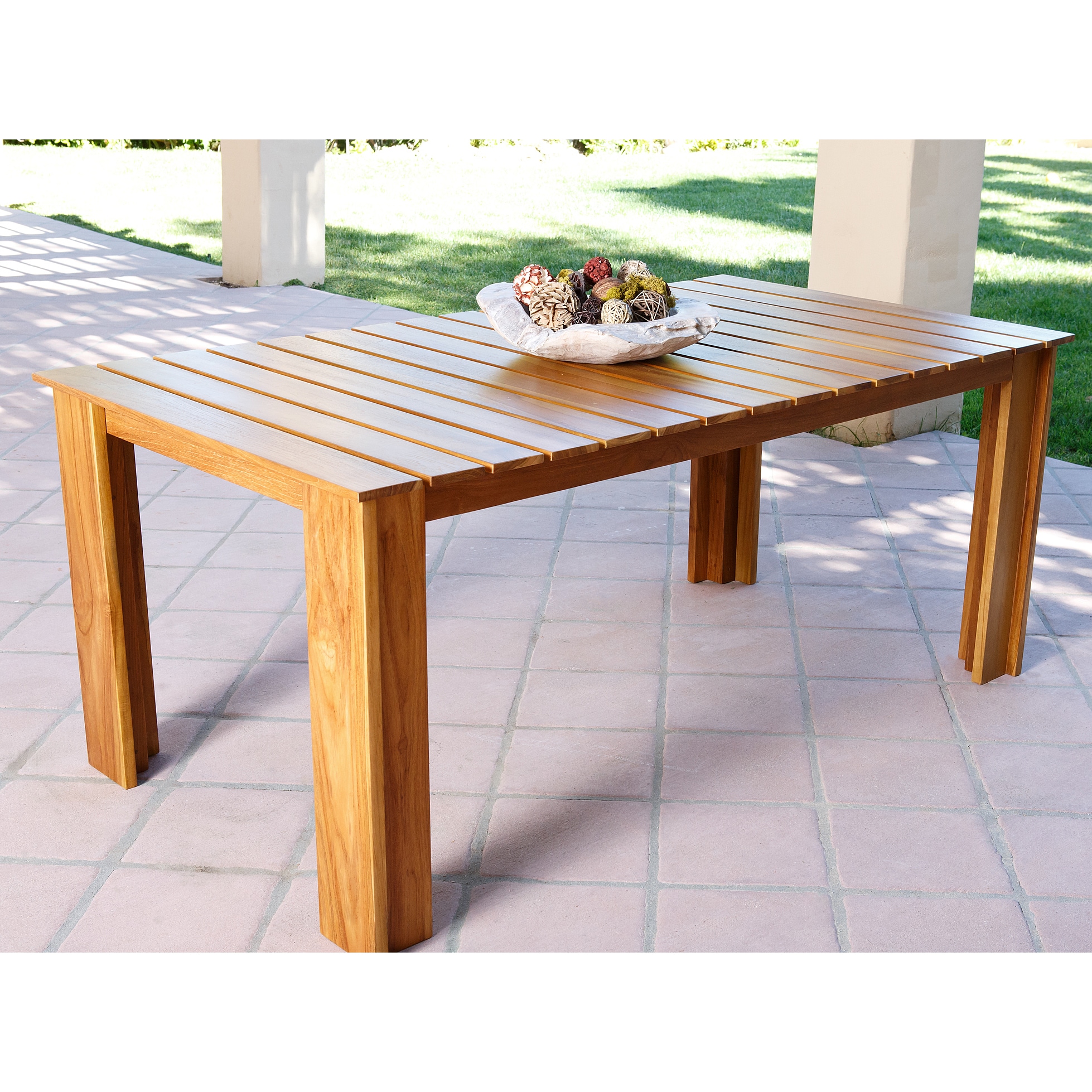 Abbyson Living Papua Eco Teak Wood Dining Table