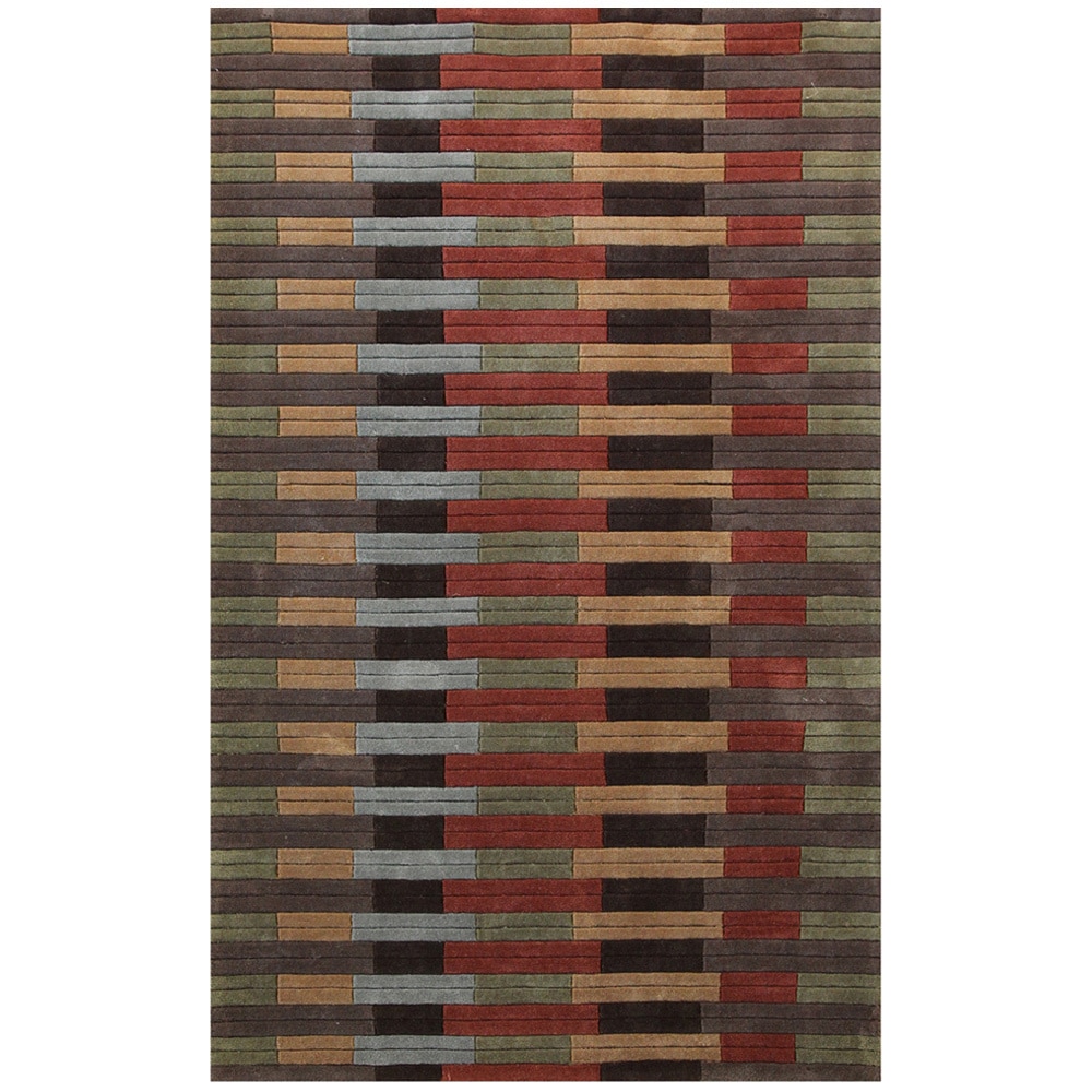 Hand tufted Symphony Color Block Rug (5 X 8)
